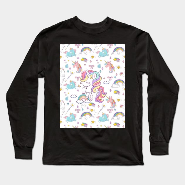 unicorn Long Sleeve T-Shirt by mohamedayman1